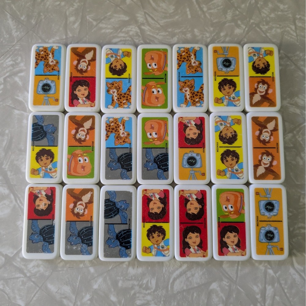 2006 Go Diego Go Dominos‎ Partial Set 21 Pieces Nick Jr Dora the Explorer Game